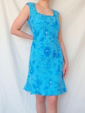 Jones New York Blue Floral Summer Dress
